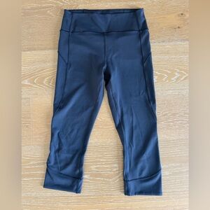 Lululemon In Movement Crop Black Legging Sz 8